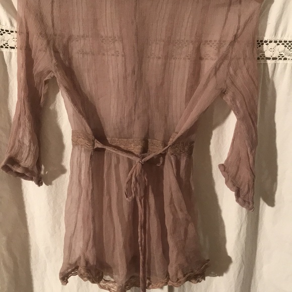 Taupe Boho Blouse - Picture 9 of 9